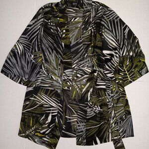 ETAM FLORAL PRINT BELTED ROBE